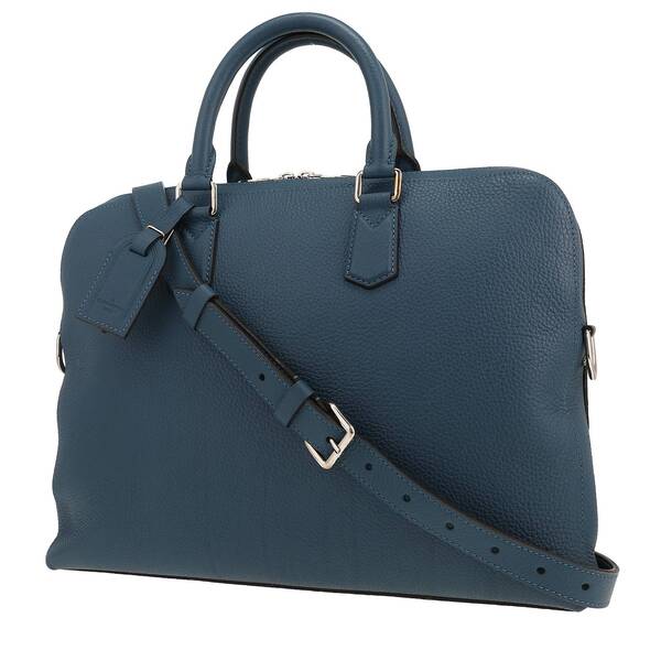  Louis Vuitton Briefcase In Blue Leather 