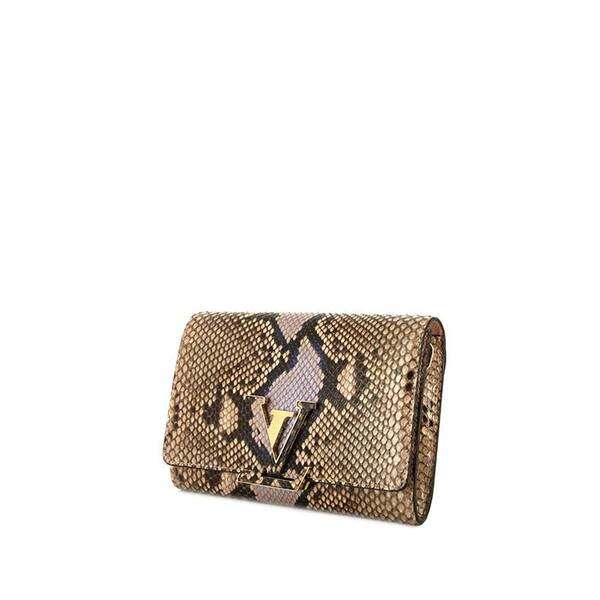  Louis Vuitton Louise Pouch In Beige And Pink Python 