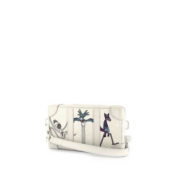  Louis Vuitton Soft Trunk Shoulder Bag In White Leather 