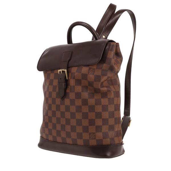  Louis Vuitton Soho Backpack In Ebene Damier Canvas And Brown 