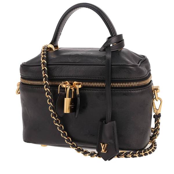  Louis Vuitton Vanity Small Model Vanity Case In Black Leather 