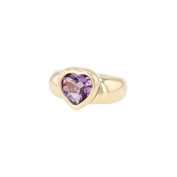  Piaget Coeur Ring In Yellow Gold And Amethyst 