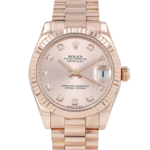  Rolex Datejust In Pink Gold Ref: Rolex - 178275f Circa 2007 