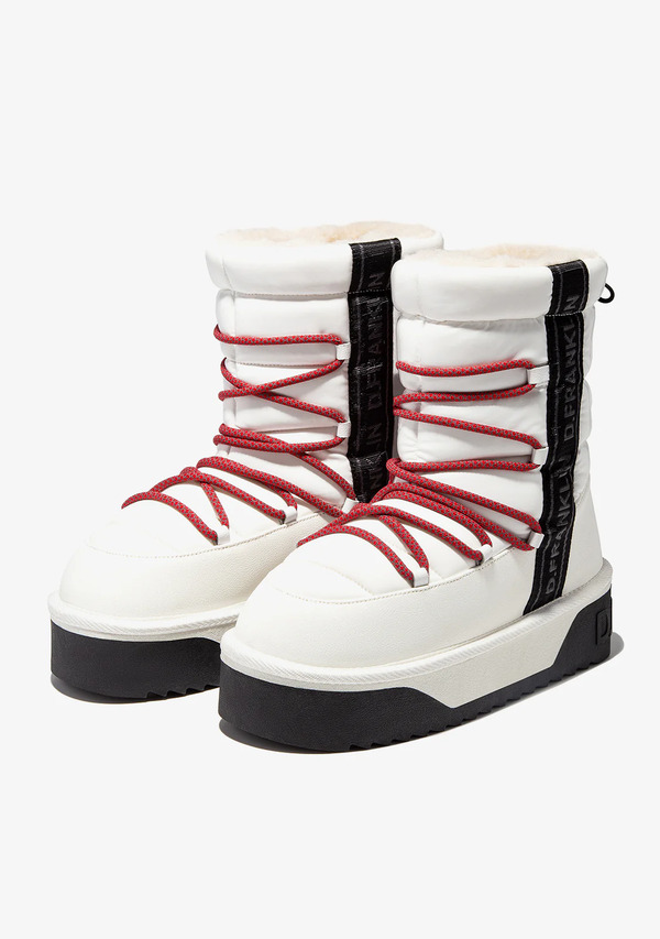  D.franklin Botas Aprés Ski Mujer D.franklin Repelentes Al Agua   Nordic V.2 Shiny Bomb White   Para La Nieve Con Forro De Pelo Interior 