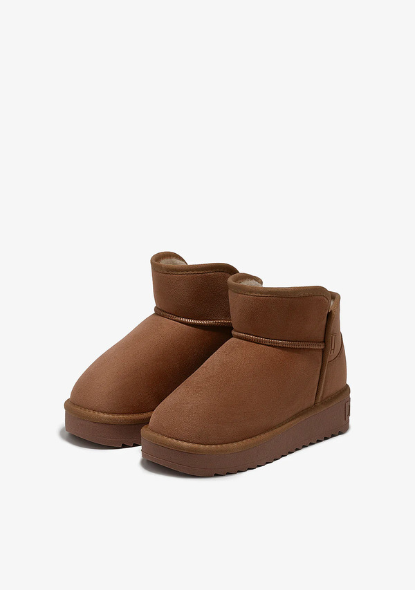  D.franklin Botas Australianas Mujer D.franklin Repelentes Al Agua   Nordic Low Basic Tan Kids   Con Forro De Pelo Interior 