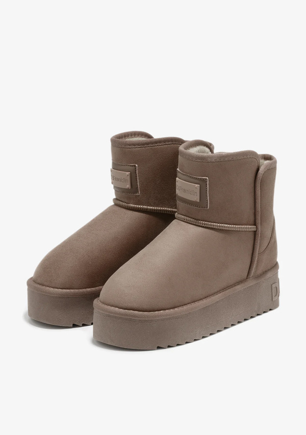  D.franklin Botas Australianas Mujer D.franklin Repelentes Al Agua   Nordic V.2 Basic Low Taupe   Con Forro De Pelo Interior 