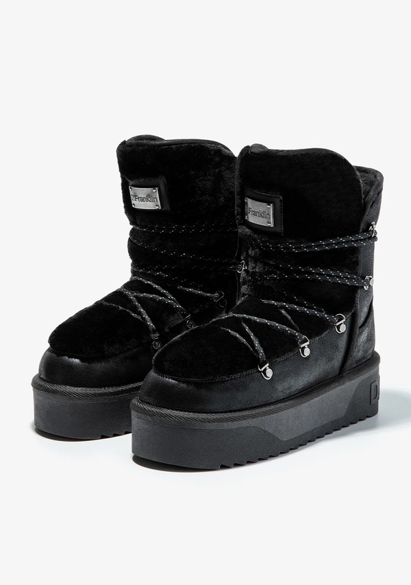  D.franklin Botas Australianas Mujer D.franklin Repelentes Al Agua   Nordic V.2 Trk Black   Con Forro De Pelo Interior 