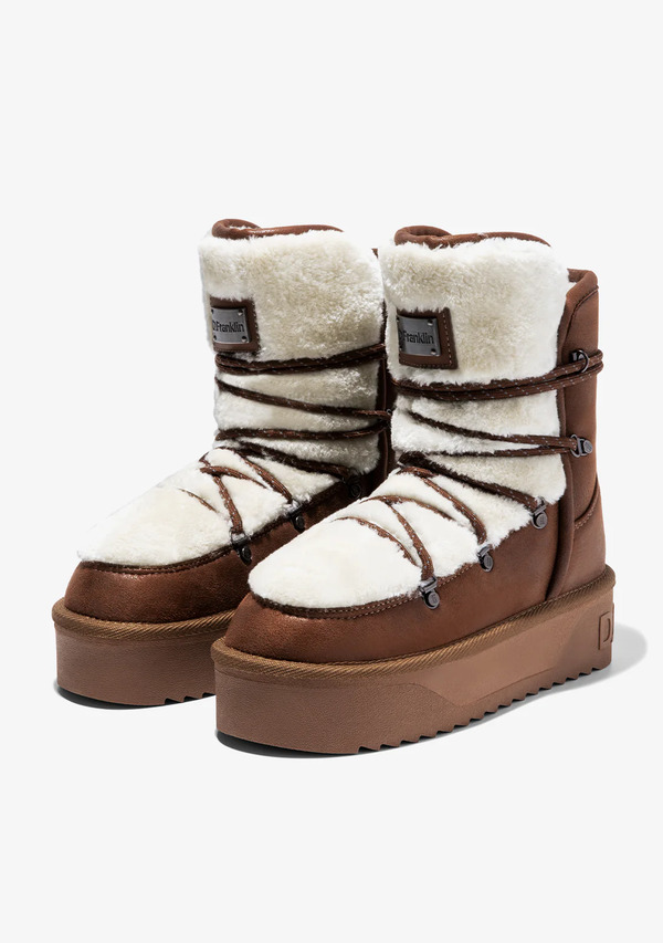  D.franklin Botas Australianas Mujer D.franklin Repelentes Al Agua   Nordic V.2 Trk Camel   Con Forro De Pelo Interior 