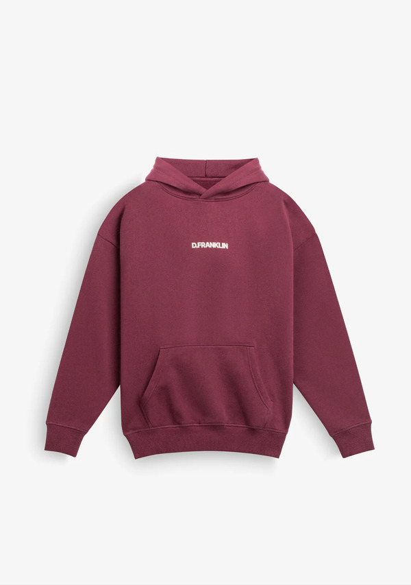  D.franklin Hoodie/sudadera Con Capucha   D.franklin   Classic Oversize Hoodie Wine   Talla   Color Red   Estilos De Hombre Y Mujer 
