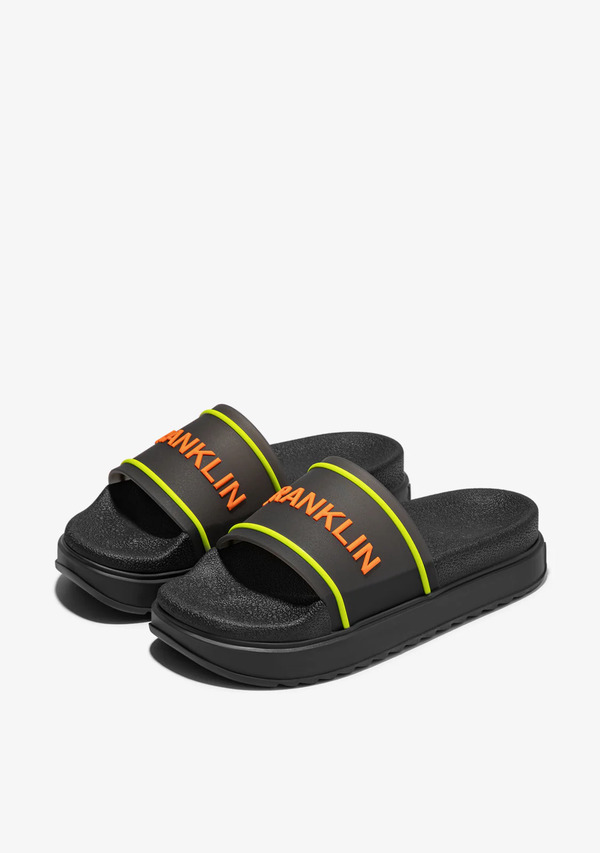 D.franklin D.franklin   Sandalias De Playa   Dana Slide Summer Club Black   Color Black   Chanclas Cómodas De Verano 