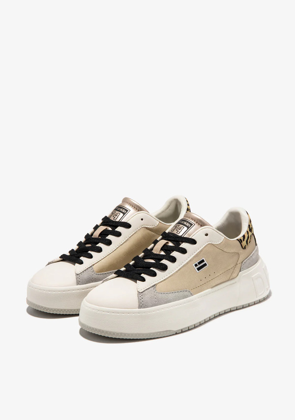  D.franklin Zapatillas Animal Print Mujer   D.franklin   Court Basket Gold / Leopard   Sneakers Y Bambas Casual Urbanas 