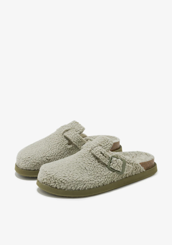  D.franklin Zuecos De Invierno Mujer Con Pelo D.franklin   Vibe Clog Fleece Mint   Forro Interior Borreguito Para El Frío 