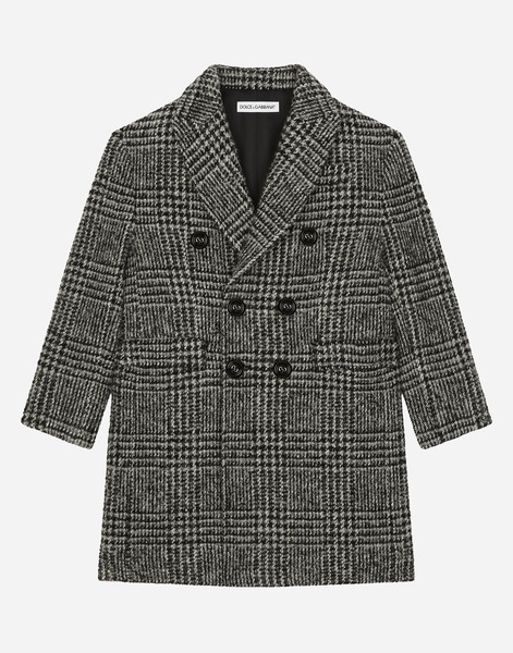  Dolce & Gabbana Abrigo De Botonadura Doble En Mezcla De Lana Con Motivo De Chevrón - Hombre Abrigos Y Chaquetones Multicolor 5 Years 