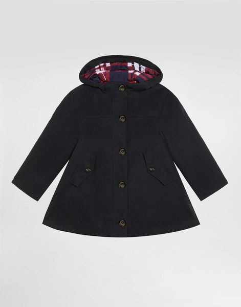  Dolce & Gabbana Abrigo De Botonadura Sencilla De Gabardina Encerada - Mujer Abrigos Y Chaquetones Azul 8 Years 