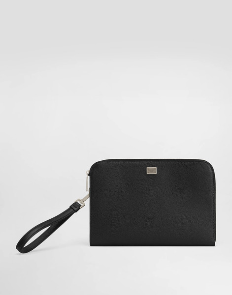  Dolce & Gabbana Alpine Calfskin Sicily Clutch Bag - Hombre Porta Documentos Y Carteras De Mano Negro Onesize 