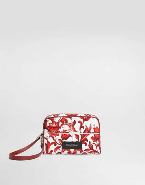  Dolce & Gabbana Bolso De Mano Essenza En Popelín Con Estampado Majólica - Hombre Bolsos Shopper Multicolor Onesize 