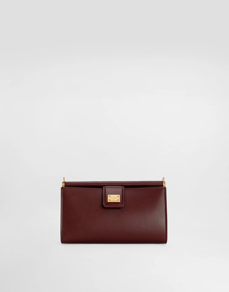  Dolce & Gabbana Bolso Para Móvil De Piel De Becerro Plongé - Mujer Bolsos Mini Y Clutchs Burdeos Onesize 