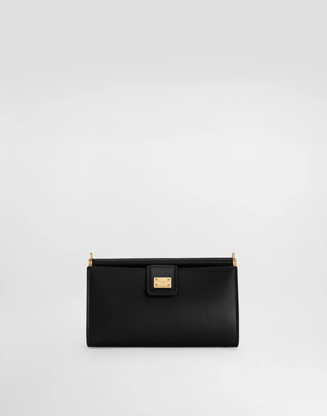  Dolce & Gabbana Bolso Para Móvil De Piel De Becerro Plongé - Mujer Bolsos Mini Y Clutchs Negro Onesize 