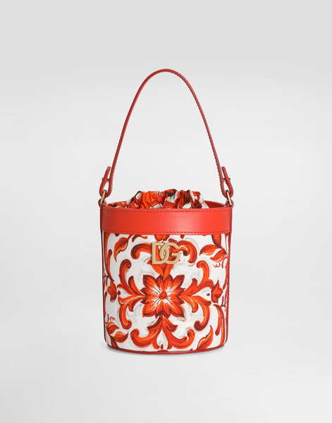  Dolce & Gabbana Bolso Tipo Cubo En Canvas Con Estampado De Mayólica - Mujer Accesorios Multicolor Onesize 