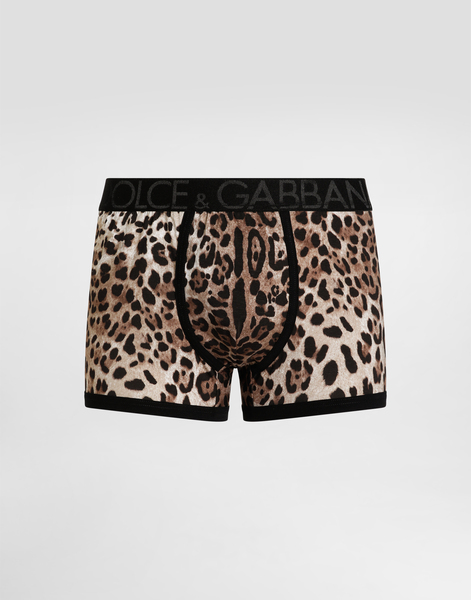  Dolce & Gabbana Bóxer De Algodón Bielástico Con Estampado De Leopardo - Hombre Ropa Interior Y Ropa De Casa Estampado Animal Algod�n 7 