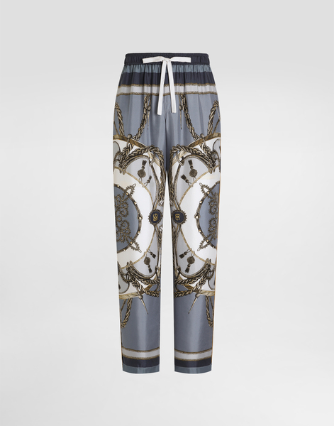  Dolce & Gabbana Cargo-print Vanity Silk Twill Trousers - Hombre Pantalones Largos Y Cortos Multicolor 54 