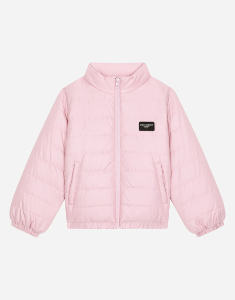  Dolce & Gabbana Chaqueta Acolchada De Nailon Con Placa Con Logotipo - Hombre Abrigos Y Chaquetones Rosa 5 Years 