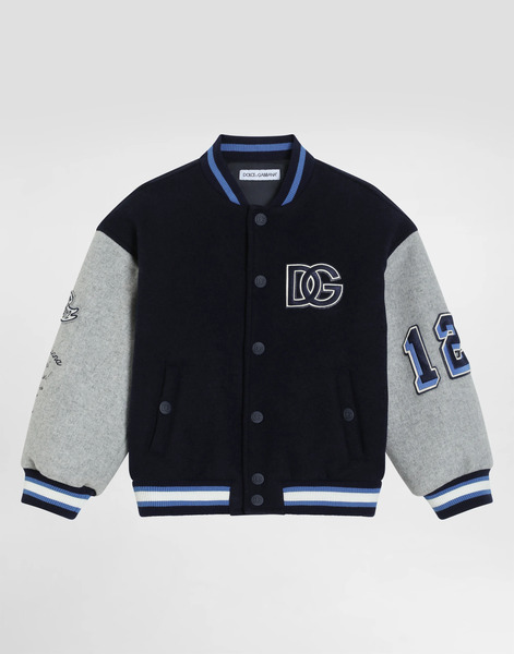  Dolce & Gabbana Cloth Bomber Jacket With Embroidery And Patch - Hombre Abrigos Y Chaquetones Multicolor 12 Years 