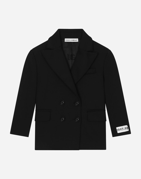  Dolce & Gabbana Double-breasted Technical Jersey Jacket - Mujer Abrigos Y Chaquetones Negro Tela 8 Years 