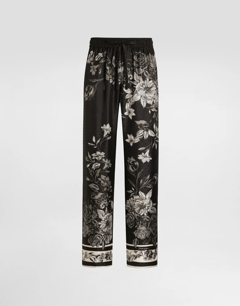  Dolce & Gabbana Flower Bouquet-print Vanity Jacquard Twill Trousers - Hombre Pantalones Largos Y Cortos Multicolor 46 