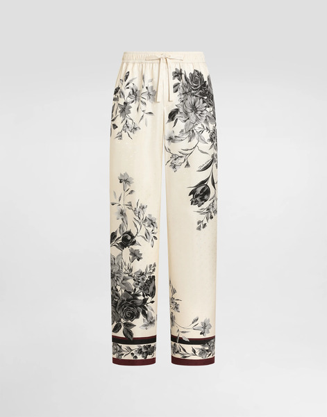  Dolce & Gabbana Flower Bouquet-print Vanity Twill Trousers - Hombre Pantalones Largos Y Cortos Multicolor 48 