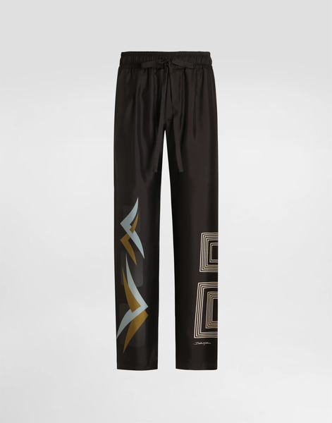  Dolce & Gabbana Geometric-print Twill Jogging Trousers - Hombre Pantalones Largos Y Cortos Multicolor 56 
