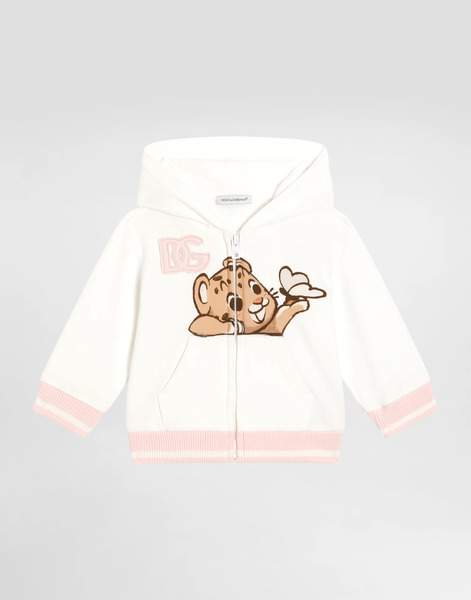  Dolce & Gabbana Hooded Sweatshirt With Leopard Print - Mujer Partes De Arriba Multicolor 12/18 Months 