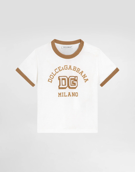  Dolce & Gabbana Jersey T-shirt With Print And Embroidery - Hombre Partes De Arriba Blanco 3/6 Months 