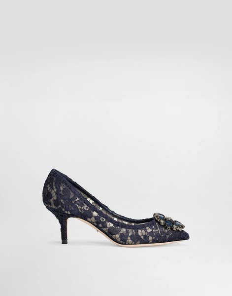  Dolce & Gabbana Lace Rainbow Pumps With Brooch Detailing - Mujer Zapatos De Salón Y Destalonados Azul Encaje 36 