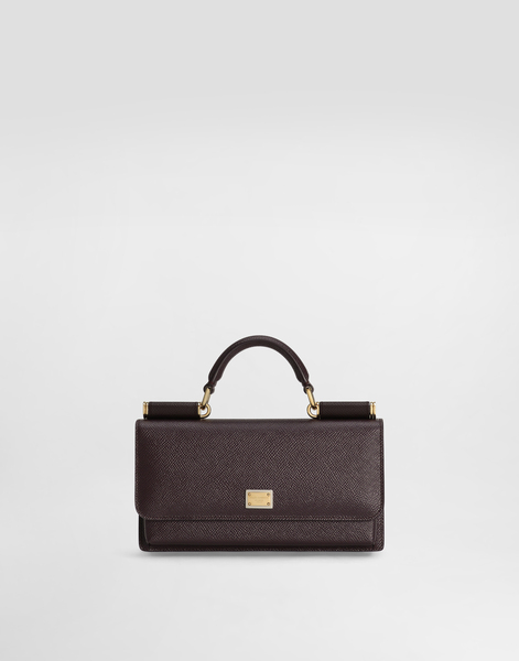  Dolce & Gabbana Minibolso Con Plaquita Bigalvanizada - Mujer Bolsos Mini Y Clutchs Violeta Piel Onesize 