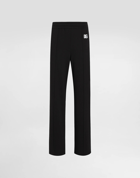  Dolce & Gabbana Pantalón De Chándal Acampanado De Punto Con Logotipo Dg Bordado - Mujer Pantalones Largos Y Cortos Negro 36 