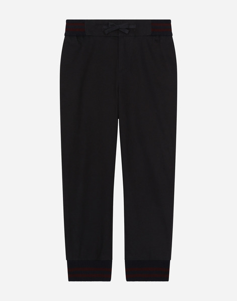  Dolce & Gabbana Pantalón De Chándal De Dril Con Placa Con Logotipo - Hombre Pantalones Y Shorts Azul 2 Years 