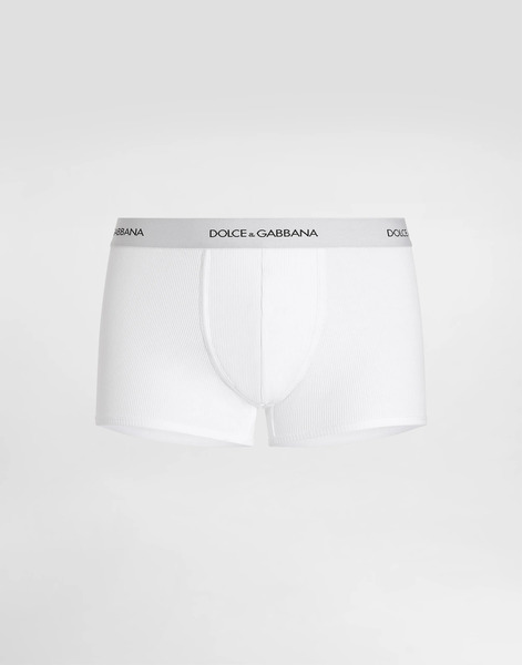  Dolce & Gabbana Paquete De Dos Boxers Regular De Punto De Algodón - Hombre Ropa Interior Y Ropa De Casa Blanco Algod�n 5 