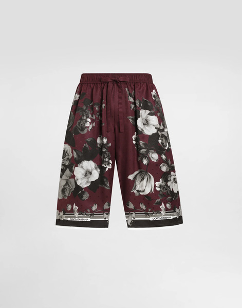  Dolce & Gabbana Peony Ramage-print Vanity Twill Trousers - Hombre Pantalones Largos Y Cortos Multicolor 50 