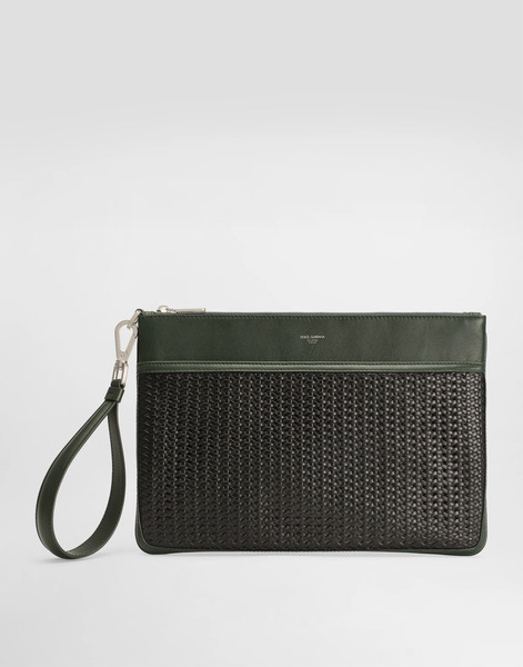  Dolce & Gabbana Plongé Woven Calfskin Necessaire - Hombre Porta Documentos Y Carteras De Mano Multicolor Onesize 