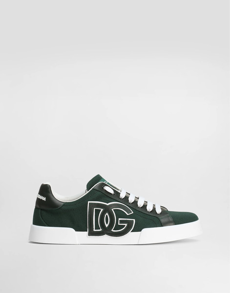  Dolce & Gabbana Portofino Light Strobel Sneakers In Canvas And Calfskin - Hombre Zapatillas Multicolor 42.5 