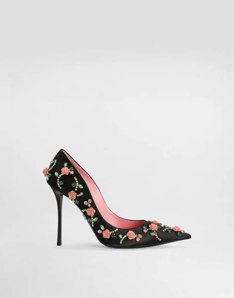  Dolce & Gabbana Satin Pumps With Embellishments - Mujer Zapatos De Salón Y Destalonados Multicolor 40 