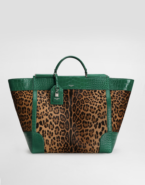  Dolce & Gabbana Sicily Handbag In Polished Alligator And Leo Pony - Hombre Bolsos Shopper Print Onesize 