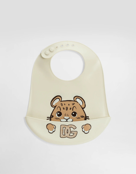  Dolce & Gabbana Silicone Bib With Printed Leopard - Hombre Accesorios Y Mochilas Portabebés Blanco Onesize 