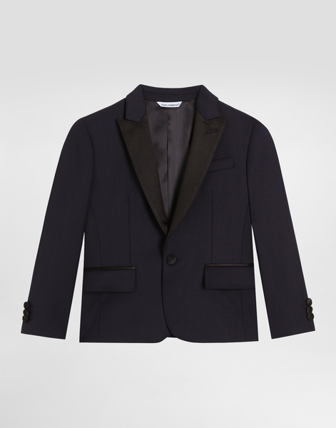  Dolce & Gabbana Single-breasted Jacket In Bi-stretch Twill - Hombre Abrigos Y Chaquetones Azul 4 Years 