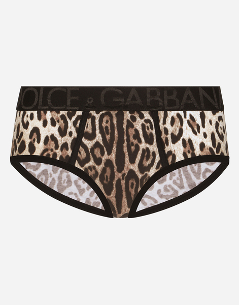  Dolce & Gabbana Slip Brando De Punto Bielástico Con Estampado De Leopardo - Hombre Ropa Interior Y Ropa De Casa Estampado Animal Algod�n 3 