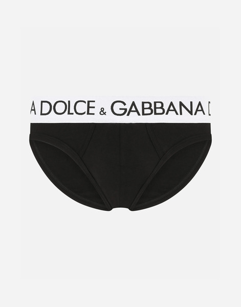  Dolce & Gabbana Slip Medio En Algodón Bielástico - Hombre Ropa Interior Y Ropa De Casa Negro Algod�n 3 