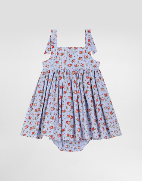 Dolce & Gabbana Small Rose-print Poplin Dress With Bloomers - Mujer Vestidos Multicolor 18/24 Months 