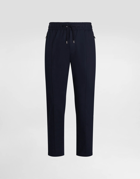  Dolce & Gabbana Stretch Cotton Gabardine Jogging Trousers - Hombre Pantalones Largos Y Cortos Azul 52 
