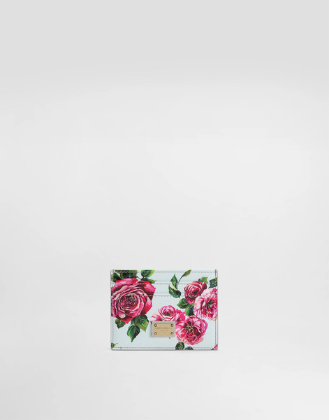  Dolce & Gabbana Tarjetero De Piel De Becerro Brillante - Mujer Monederos Y Marroquinería Imprima Onesize 